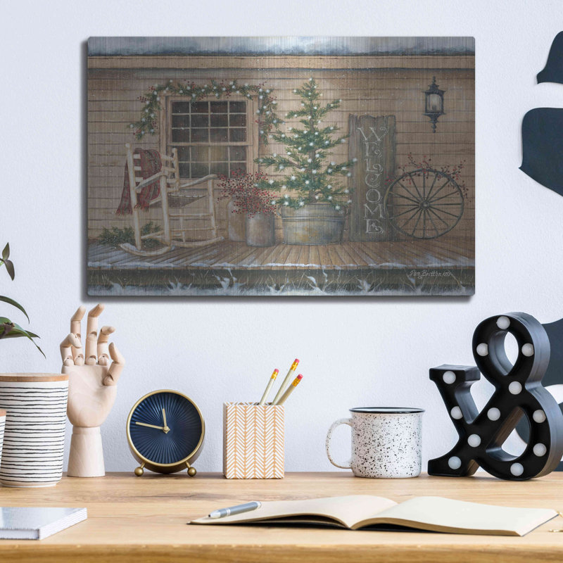«Winter Country Porch» par Pam Britton, H 12 po x l 16 po