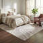Tapis à motif abstrait mauve / beige 4 pi x 6 pi (3 pi 11 po x 5 pi 7 po) à motif de branches Kaze, tapis moderne, à poils moyens et résistant aux taches-1758879357