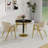 Round Modern Dinning Table 31.5 Inches Bistro Table Tulip Table With Faux Marble Top,Easy Assemble,Sturdy Metal Frame Diameter-346362855