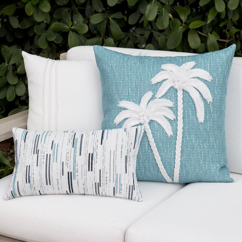 Escape Square Indoor/Outdoor Pillow Cover & Insert, Coral
