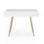 Table d'appoint Prominent - Deux faux bois blancs avec des pieds en métal doré champagne attrayants