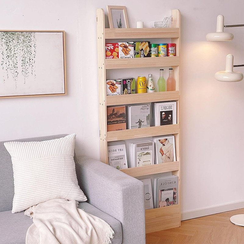 Solid Wood Bookshelf Bookcase Book Shelf Organizer for Books, 31.5in Bookshelf Rack Wall