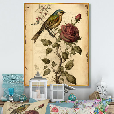 «Blossoming Vintage Rose IV», reproduction sur toile