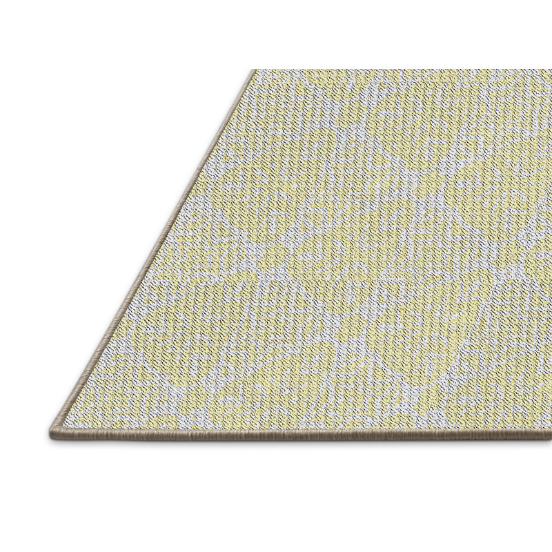 Tapis décoratif beige à motif géométrique Pelicano, Rectangle 6 pi x 9 pi