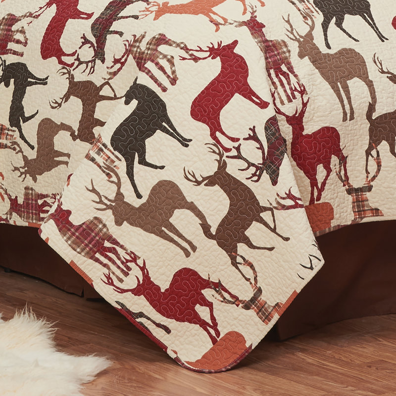 Colton King Brown Cotton Reversible Quilt Set