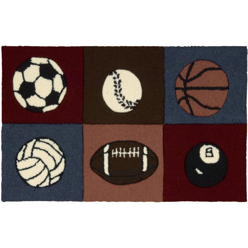 Hand-Tufted Brown/Blue/Beige Area Rug