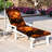 Peenoke Outdoor Indoor 3'' Lounge Patio Cushion Halloween Scene Glowing O Lanterns Decorative Carriage Under Autumn Water-Resistant Chaise Lounge Cushion for Chair Patio Furniture Seat Cushion