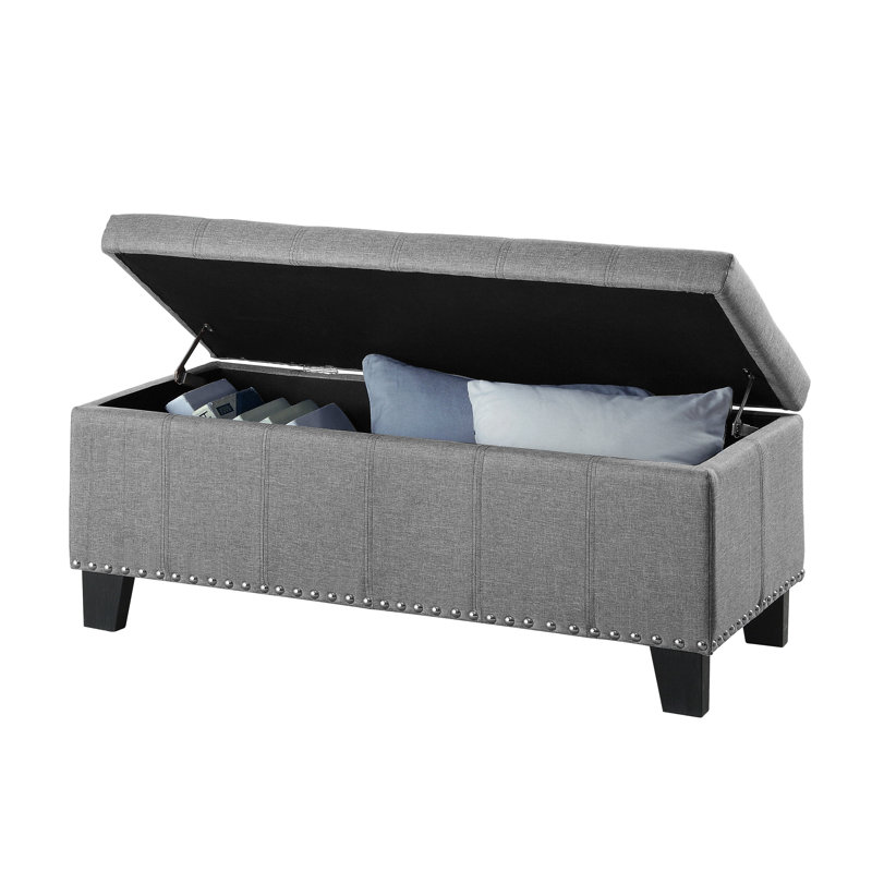 Banc de rangement Janyce, gris
