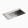 8 Degree™ 33" L x 18" W x 10" D Undermount Large Single-Bowl Kitchen Sink