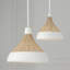 Luminaire suspendu 14 lumières l 14 po x H 13 po blanc mat avec rotin naturel fabriqué à la main