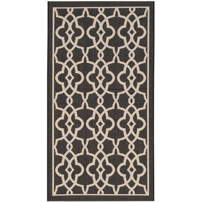 Tapis d'intérieur / extérieur à motif géométrique Amela Performance, Rectangle 2 pi 7 po x 5 pi