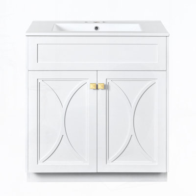 Meuble-lavabo 30 po avec lavabo en céramique