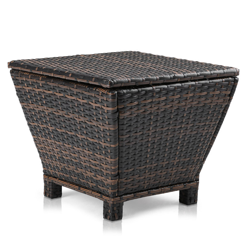 Table d'appoint de patio, Brun