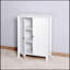 Armoire décorative à 2 portes, armoire de rangement pour plancher de salle de bain avec tablette réglable à double porte, buffet