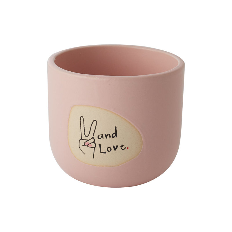 Peace and Love Pot , H 3,5 po x l 4 po x P 4 po