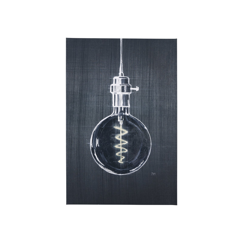 Toile texturée embellie à la main Bright Idea II a, H 45 po x l 30 po x P 1,5 po