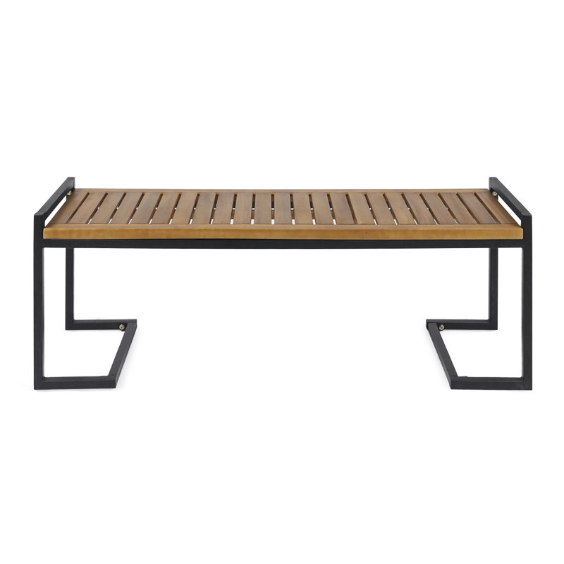 HOPKINS INDUSTRIAL WOOD AND METAL BENCH, Teak