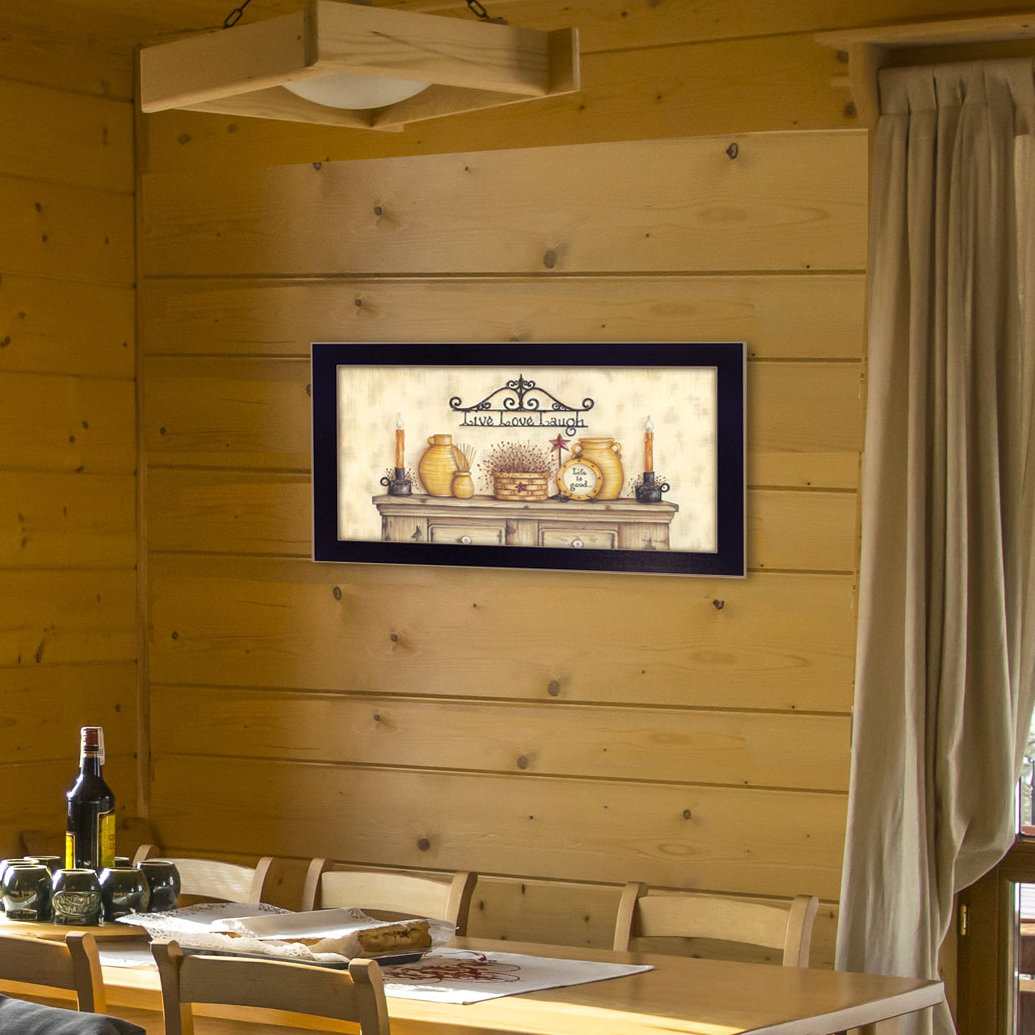 'Live Love Laugh' Framed Graphic Art Print Trendy Decor 4U