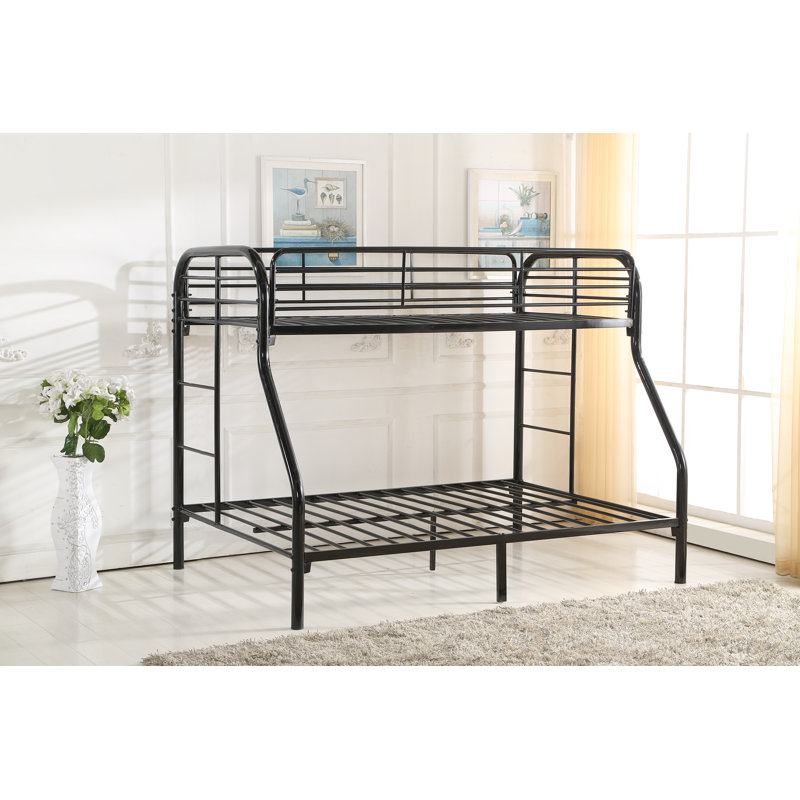 Kids Twin Over Full Bunk Bed, Black