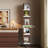 Nut-Brown Modern Solid wood rotating bookshelf
