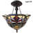 Florence Semi-flush Mount Tiffany Ceiling Lamp
