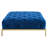 Zermeno 41.73" Wide Velvet Tufted Square Cocktail Ottoman with Gold-Finished Metal Legs-149696468