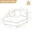 Chaise longue rembourrée avec coussin et pieds en bois massif l 42 po Stoneville-1265200190-1265200189