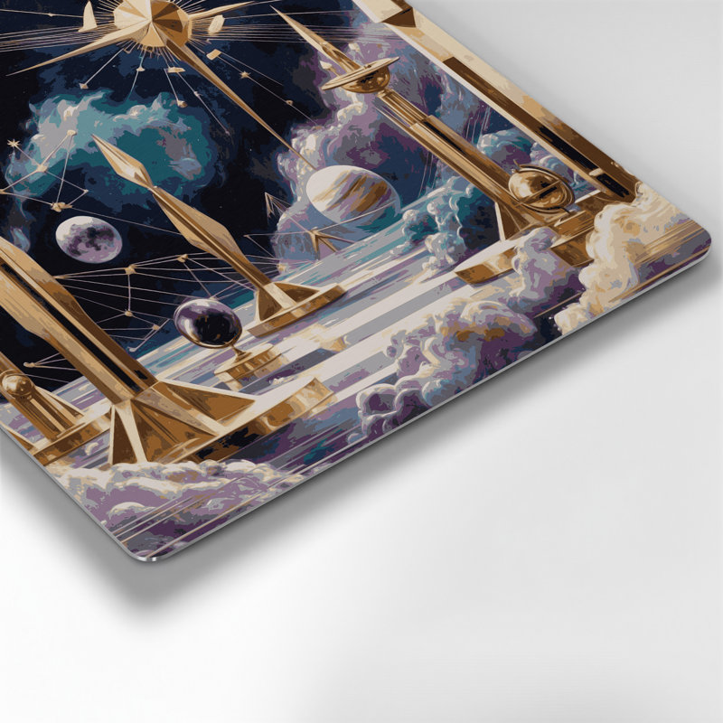 Art mural en métal mauve, H 144 po x l 144 po x P 0,05 po