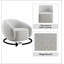 Fauteuil pivotant beige avec sièges confortables et rotation à 360 degrés pour une utilisation élégante à la maison et au bureau
