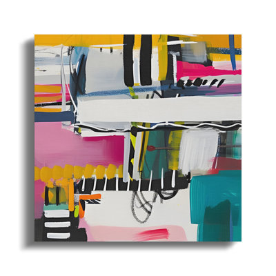 Abstract Art Wall Art, Modern Painting Canvas Print, Geometric Wall Decor, Contemporary Artwork, Ready to Hang, Multiple Sizes