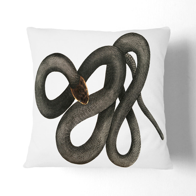 Cobra Capella Snake Square Throw Cushion, 40 x 40 cm