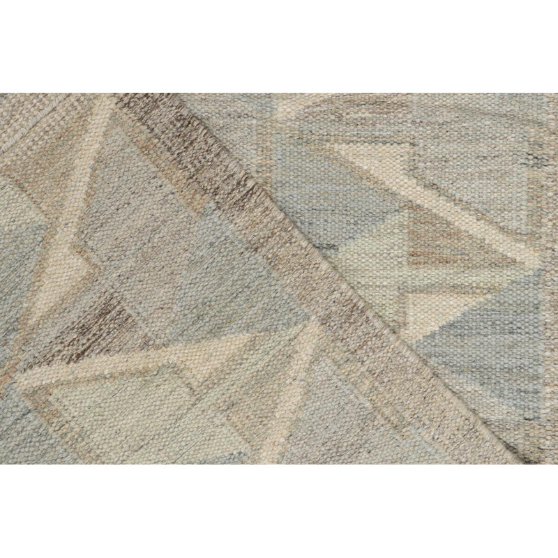 Scandinavian Wool Geometric Area Rug, Rectangle 6' x 9'
