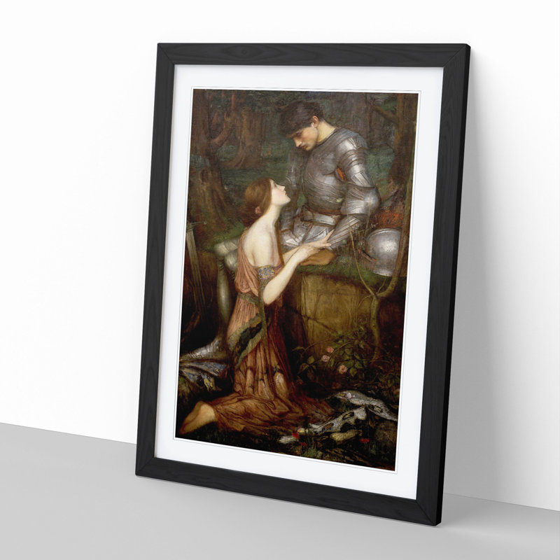 Lamia by John William Waterhouse - Framed Print, 48cm H x 36cm W x 2cm D, Black Framed