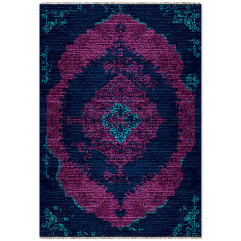 Tapis rectangulaire Vinush avec envers antidérapant, Tapis de couloir 4 pi x 11 pi 6 po
