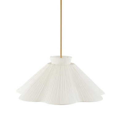 Dimmable Brass Single Light Pendant