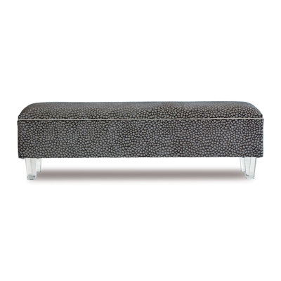 Esmeralda Upholstered Animal Print Bench