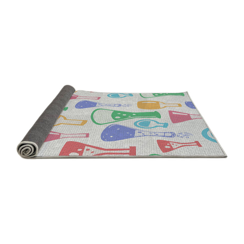 Tapis rouge/jaune/vert à motifs Dacheng, Rectangle 6 pi x 9 pi