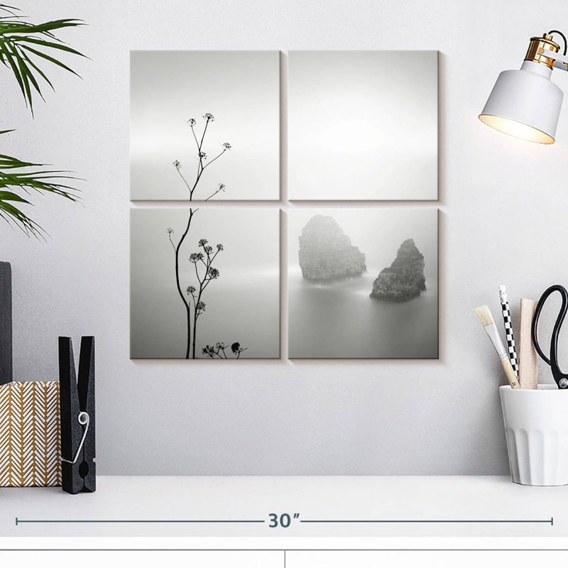 Silhouette de Kerrick et roches, H 18 po x l 18 po
