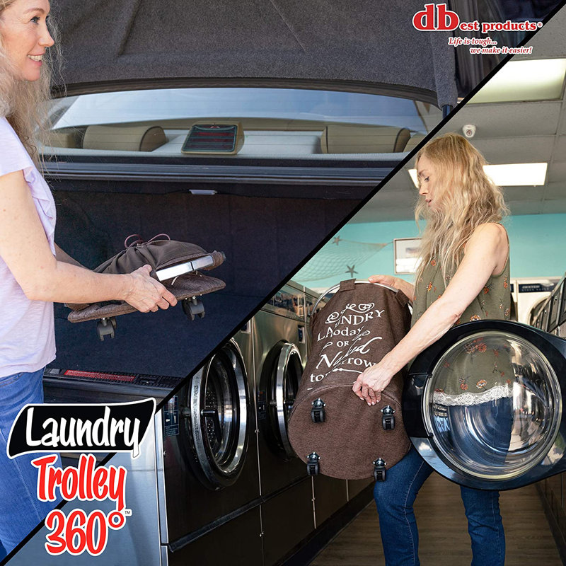 Canvas Rolling Laundry Hamper