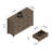 Mucci 47"W Transitional Modern Brown 6 Drawer Dresser-2047332958