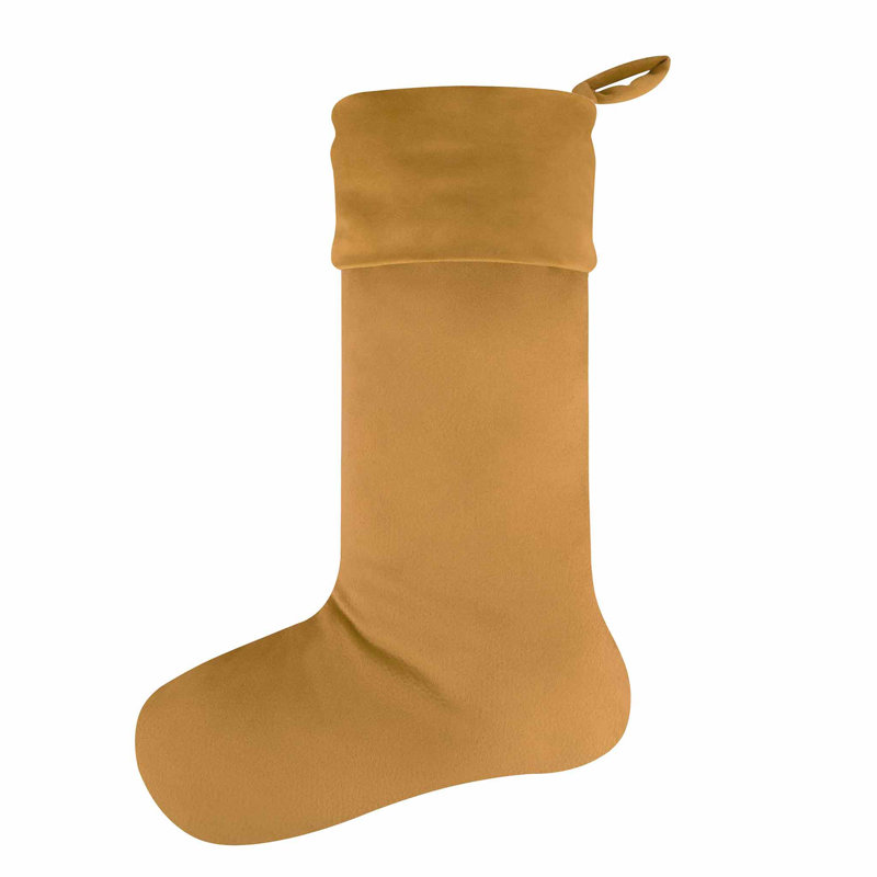 Gold Velvet and Rhinestone Christmas Stocking