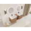 Wall-Mounted Bathroom Vanity With Ceramic Sink And Storage Shelves & 2-Soft-Close Door-430644203