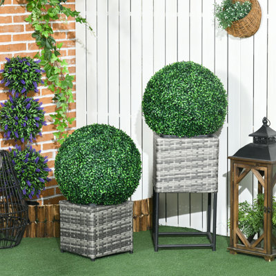 Faux Boxwood Topiary