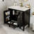 30" Bathroom Vanity With Sink, Two Doors With Shelf, Soft Close Door Hinges, Vintage Style, Black-544028820