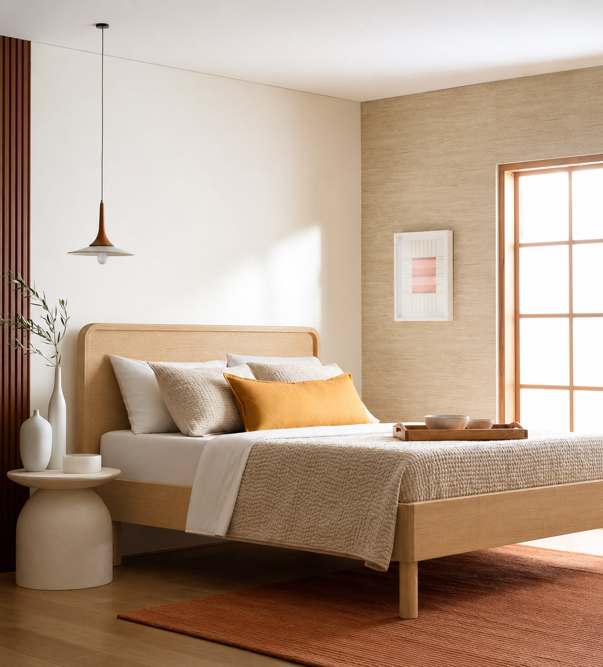 Teri Platform Bed, Yellow, King