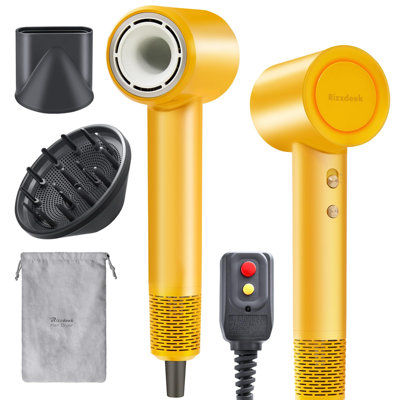 High Speed Ionic Hair Dryer, 160000 RPM Fast Drying Blow Dryer with Negative Ions, Intelligent Temperature Control, Low Noise Lightweight Design