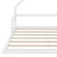 Lit en bois, cadre de lit avec tête de lit en forme de maison-395966703-395966702