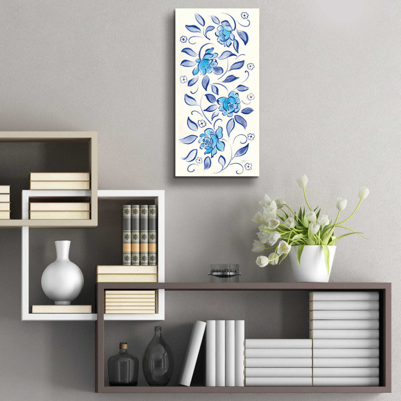 «Peacock Garden X» par Miranda Thomas, art mural en verre acrylique, 12 po x 24 po, H 24 po x l 12 po