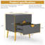 Table de chevet 2 tiroirs pour chambre Palmere, gris foncé-281098942-315976782