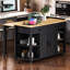 Îlot de cuisine 47 pouces avec table de salle à manger extensible-1936578269